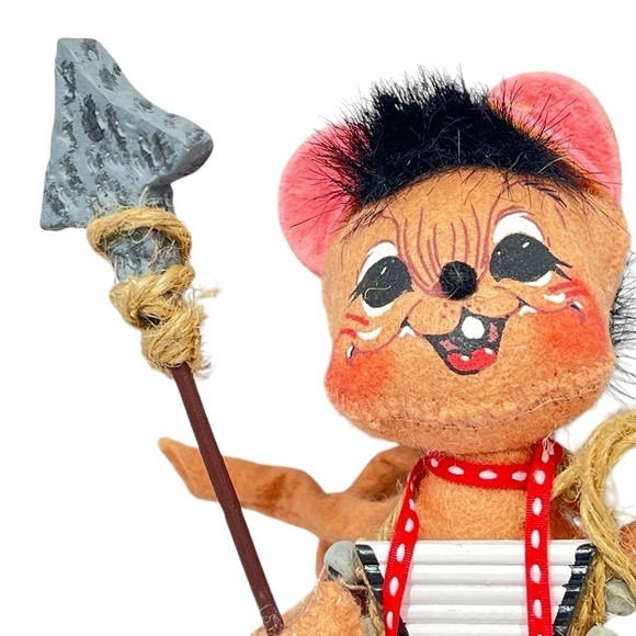 NWOT ANNALEE Native American Indian Boy 6" Mouse with String of Fish 2006 - Picture 2 of 12